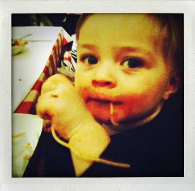 finn-spaghetti Finn eats spaghetti like a man