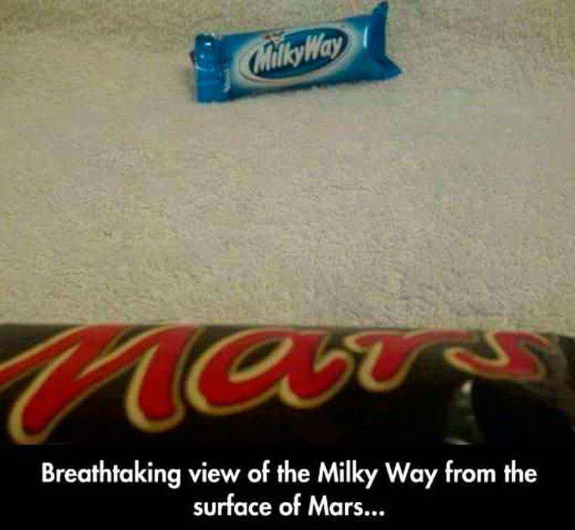 dad jokes hall of shame in real life puns visual dad jokes mars milky way bars