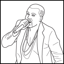 kanye west line drawing