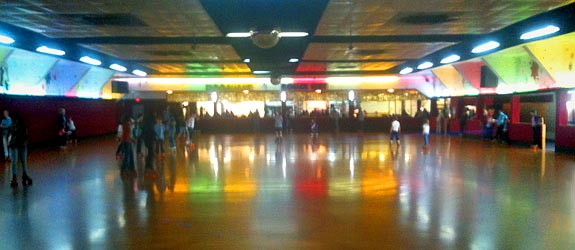 The Guy Roller Skating with the Kids Rink