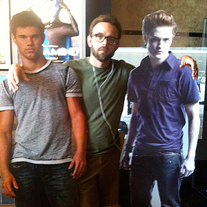 Andy Herald Twilight cardboard cutouts Jacob and Edward