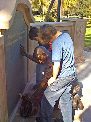 Memorial Day Respects at a War Momument