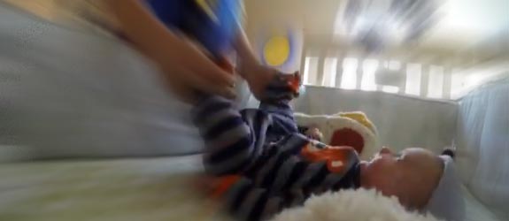 Time flies time-lapse baby video