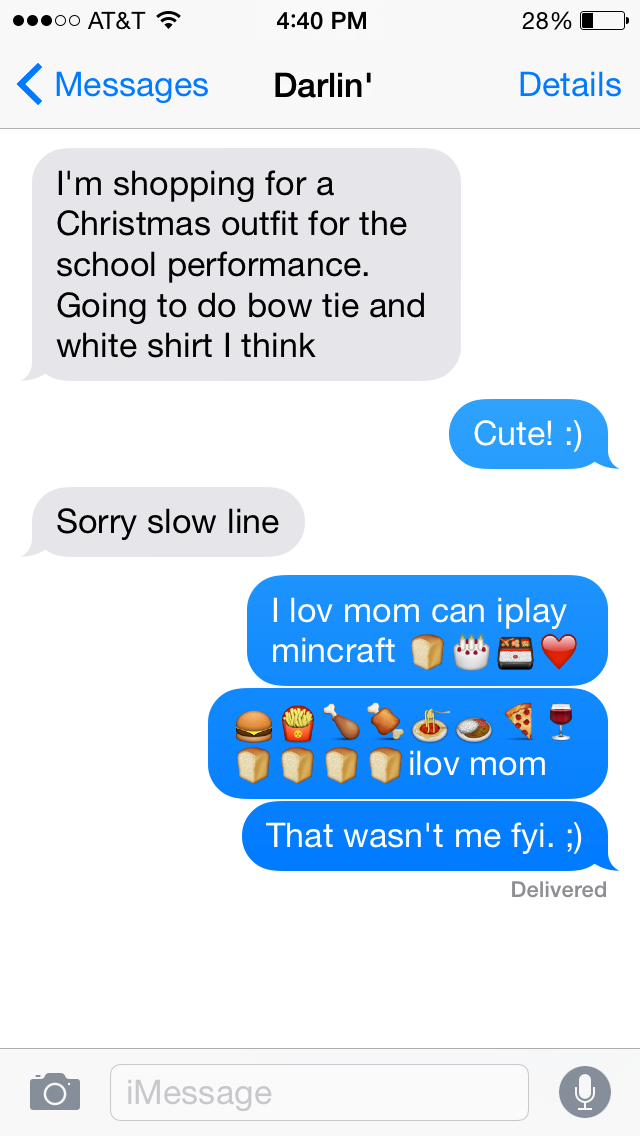 My Wife Just Texted son asking for minecraft