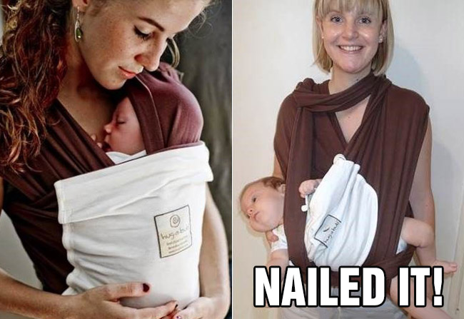 nailed it fail baby wrap