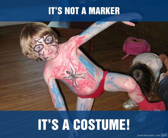 Funny Kid Mess-uses Marker Costume