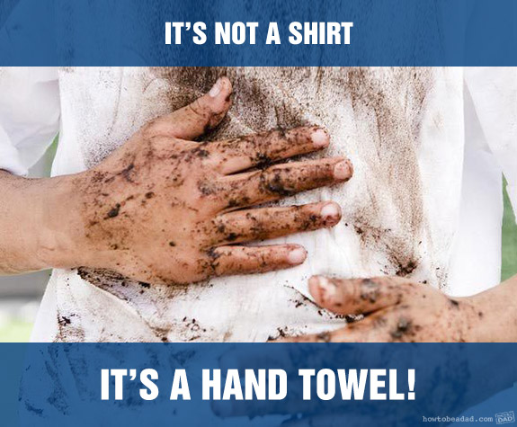 Funny Kid Mess-uses Short Hand Towel