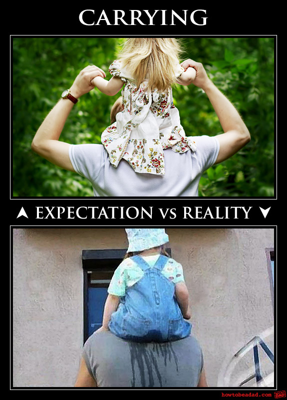 Expectation vs Reality baby carrying