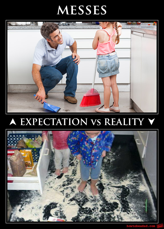 Expectation vs Reality kid messes