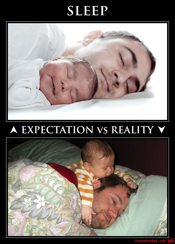 Expectation vs Reality baby sleeping