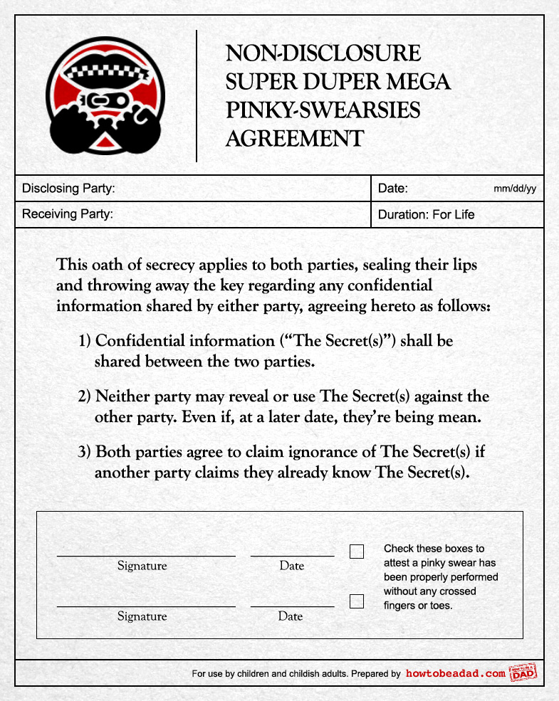 Non-Disclosure Agreement for Kids