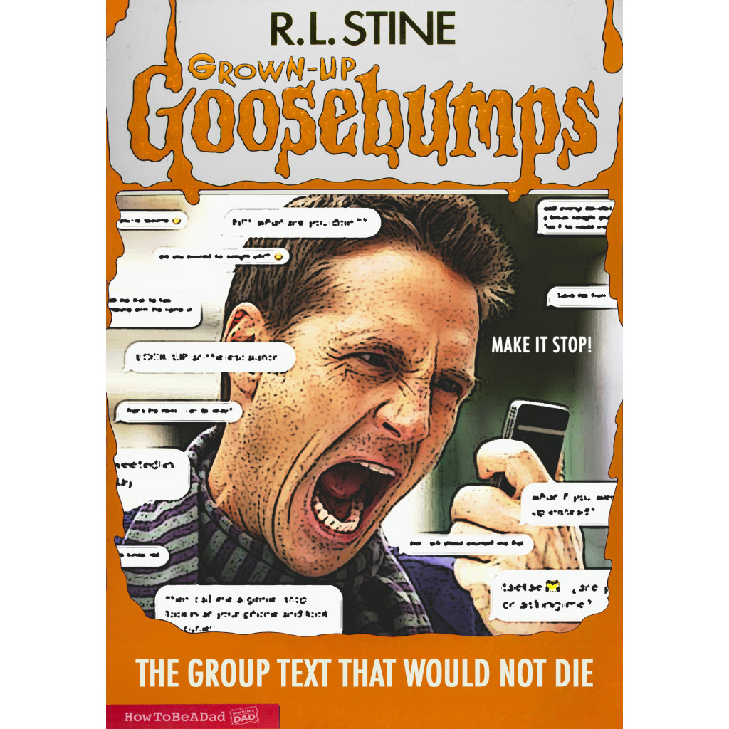 Grown-up R.L. Stine Goosebumps books funny parody group text