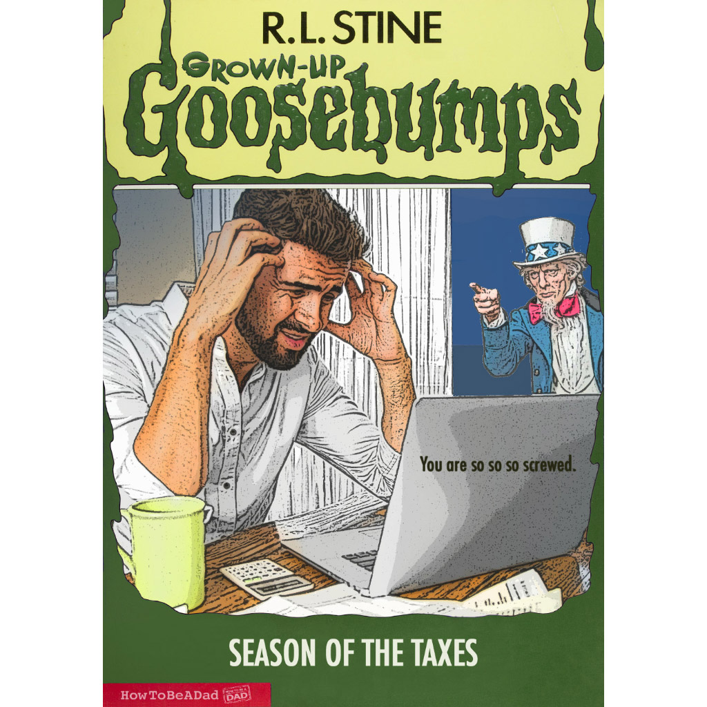 Grown-up R.L. Stine Goosebumps books funny parody season taxes