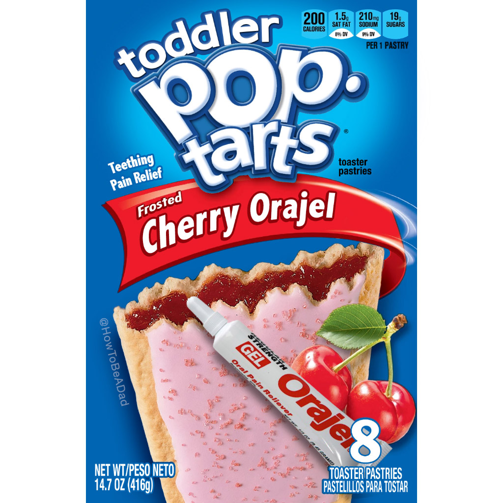 Toddler Pop-Tarts Funny flavor cherry Orajel
