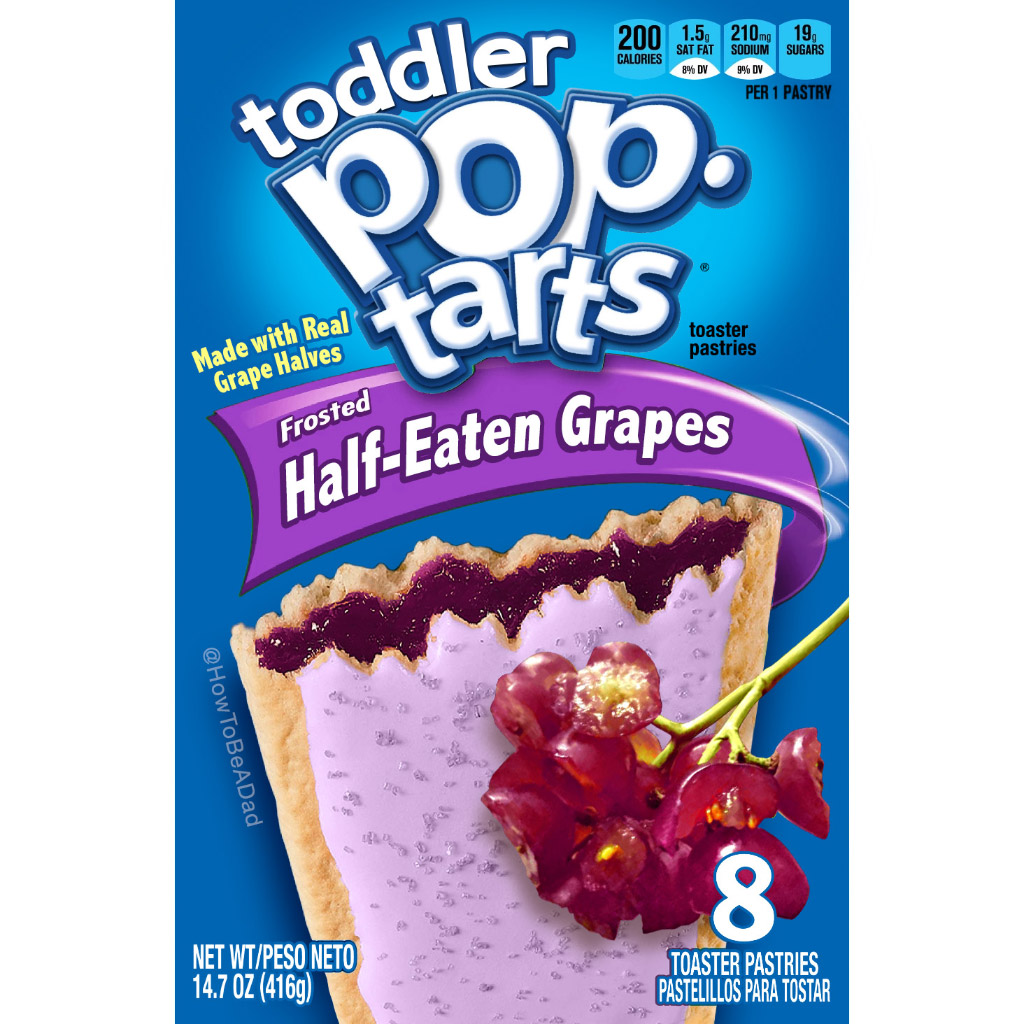 Toddler Pop-Tarts Funny flavor Half Eaten Grapes